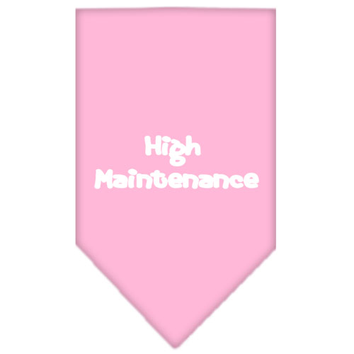High Maintenance Screen Print Bandana Light Pink Large